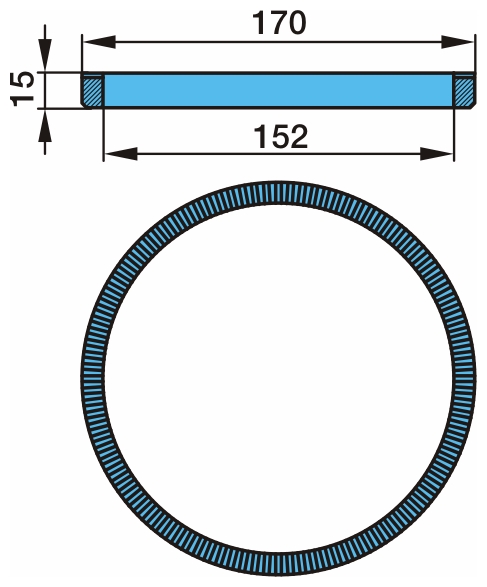  ABS Z=100 152/170x15    8T BPW 03.310.08.15.0