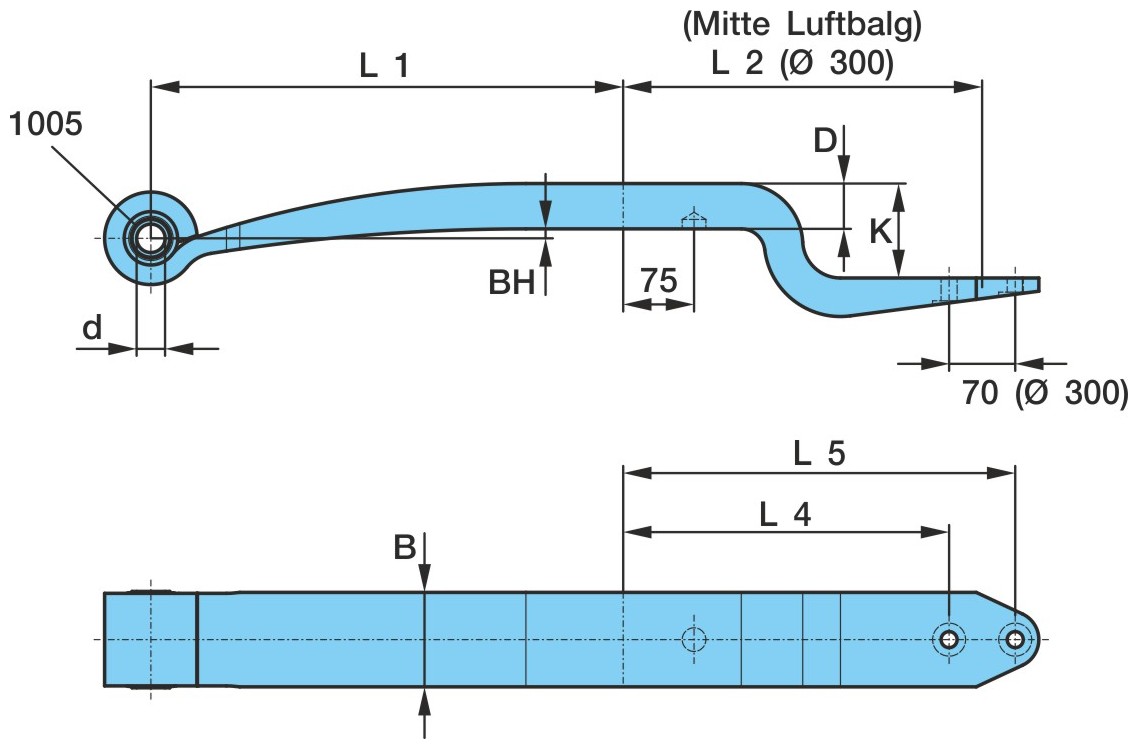  BPW 1*56*70 / 575+370 (340) K=185 ORIGINAL