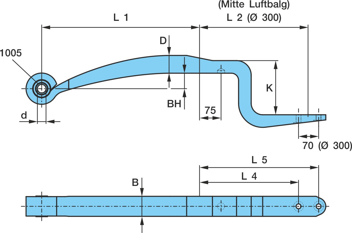  BPW 1*56*70 / 575+370 (340) K=195 ORIGINAL