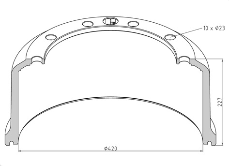   PE 420*180 h=227 SAF SKRS-9042