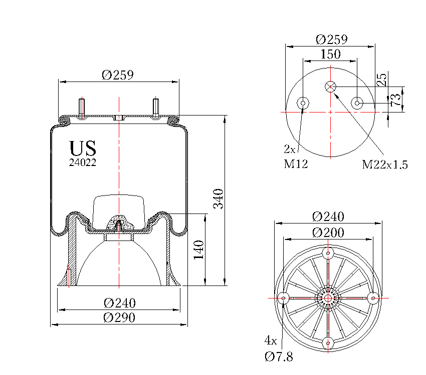  GENIRPARTS / -  h=140 / SAF / 2618