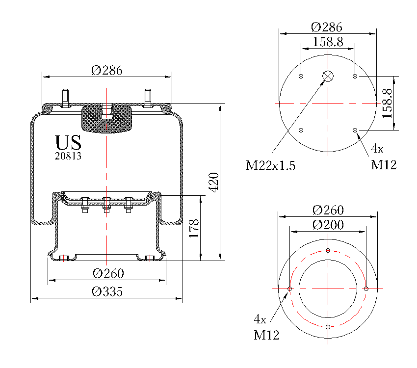  SAF / 2923=E2 / -  h=182 / GENIRPARTS