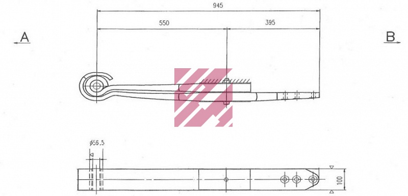  BPW 2*40*100 / 550+395 (370) K=0 MARSHALL M1022200