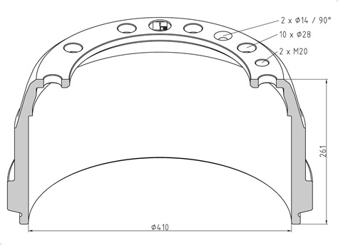   PE  410*175 h=262 VOLVO Ver-1