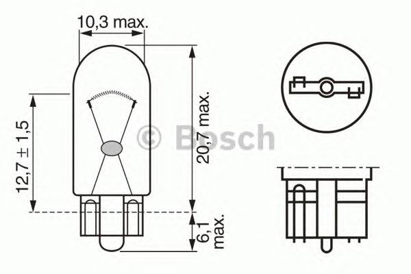    BOSCH W5W-12V-W2.1x9.5d 