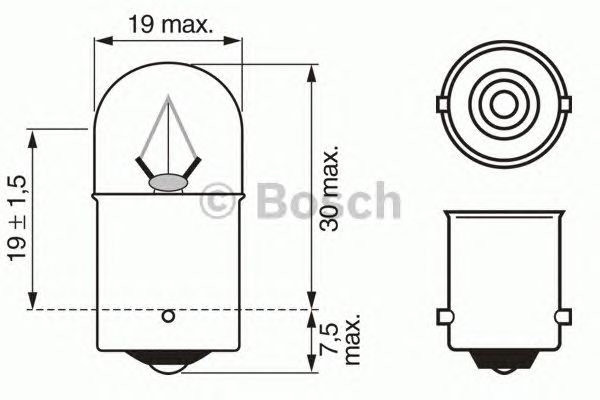   BOSCH R5W-24V-BA15s ,  ,  