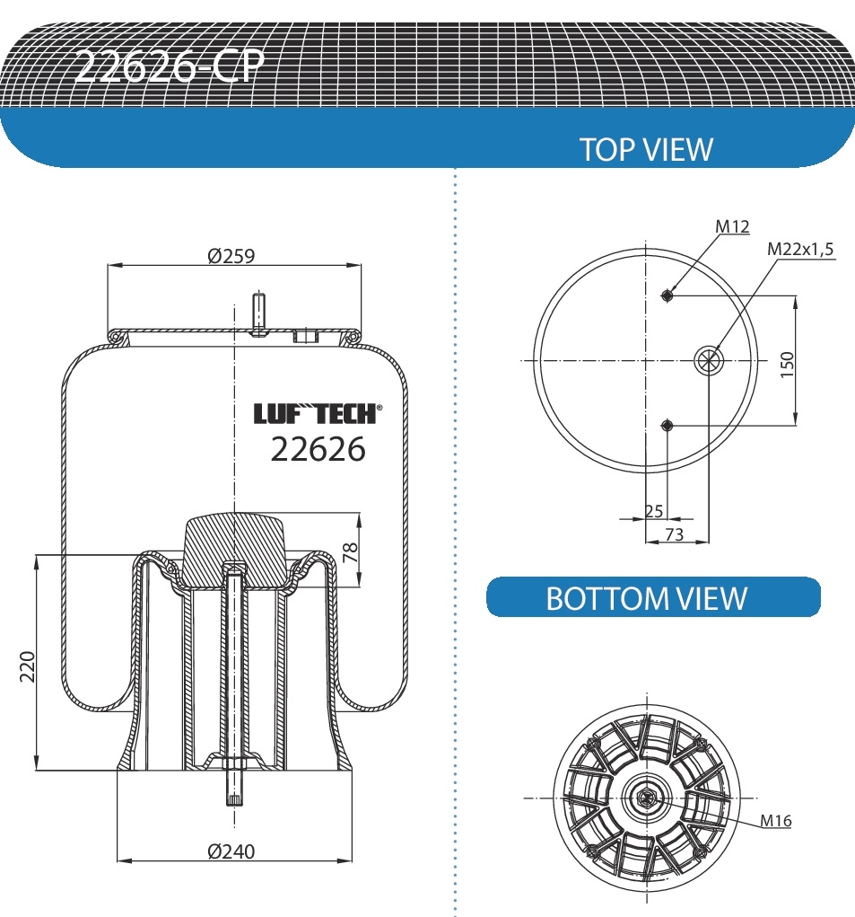  SAF / 2626V--Kogel / -  h=220 / LUFTECH 152231571LF