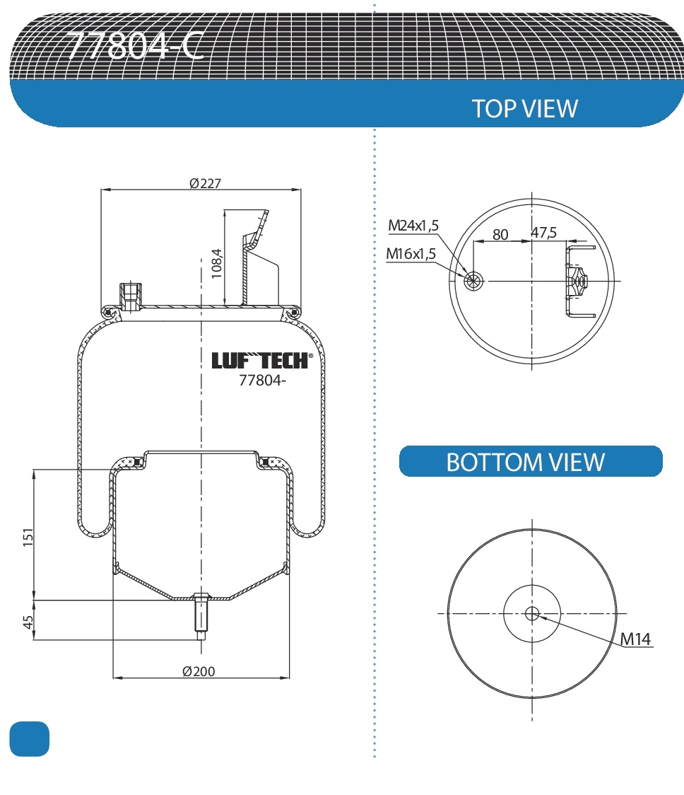  VOLVO / 20582209 / -  h=150 / LUFTECH 152235701LF