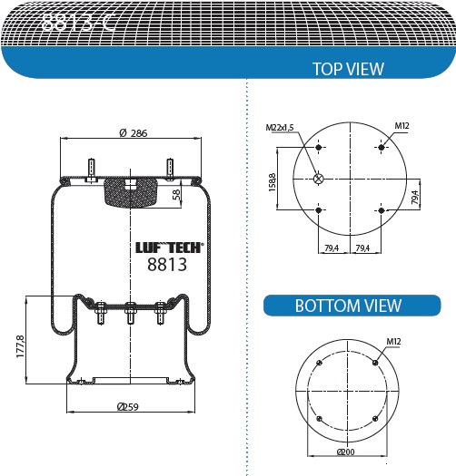  SAF / 2923=E2 / -  h=182 / LUFTECH 152230541LF