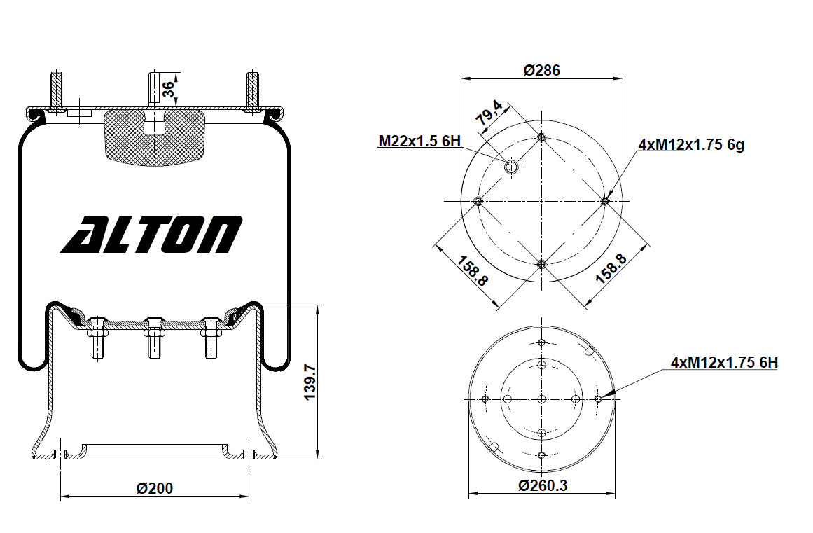  ALTON    h=140 / SAF 2918=E1