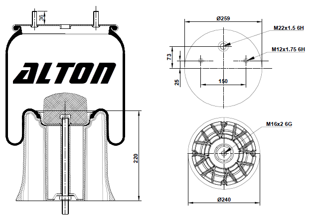  ALTON    h=220 / SAF 2626V Kogel