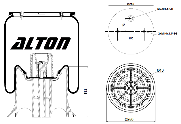  ALTON    h=192 / SCHMITZ 4157np06