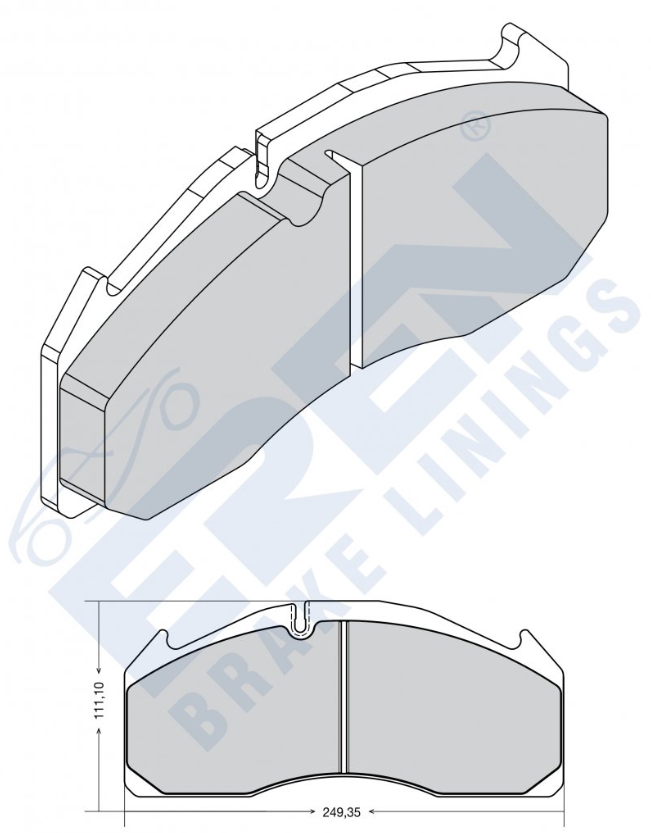   EREN BALATA  M321 / 250*111*29 / MERITOR-Duco