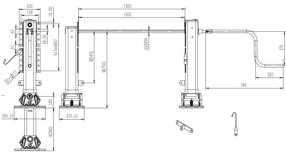   750mm, S-,  GENIRPARTS