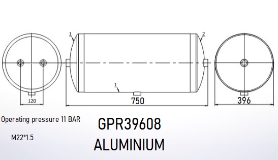   GENIRPARTS 80  D=396 L=750