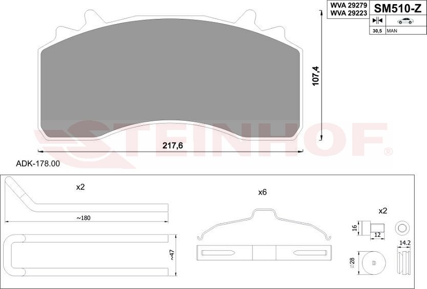   STEINHOF - / 218*110*30 Maxx22-Man / Tgx-Tgs