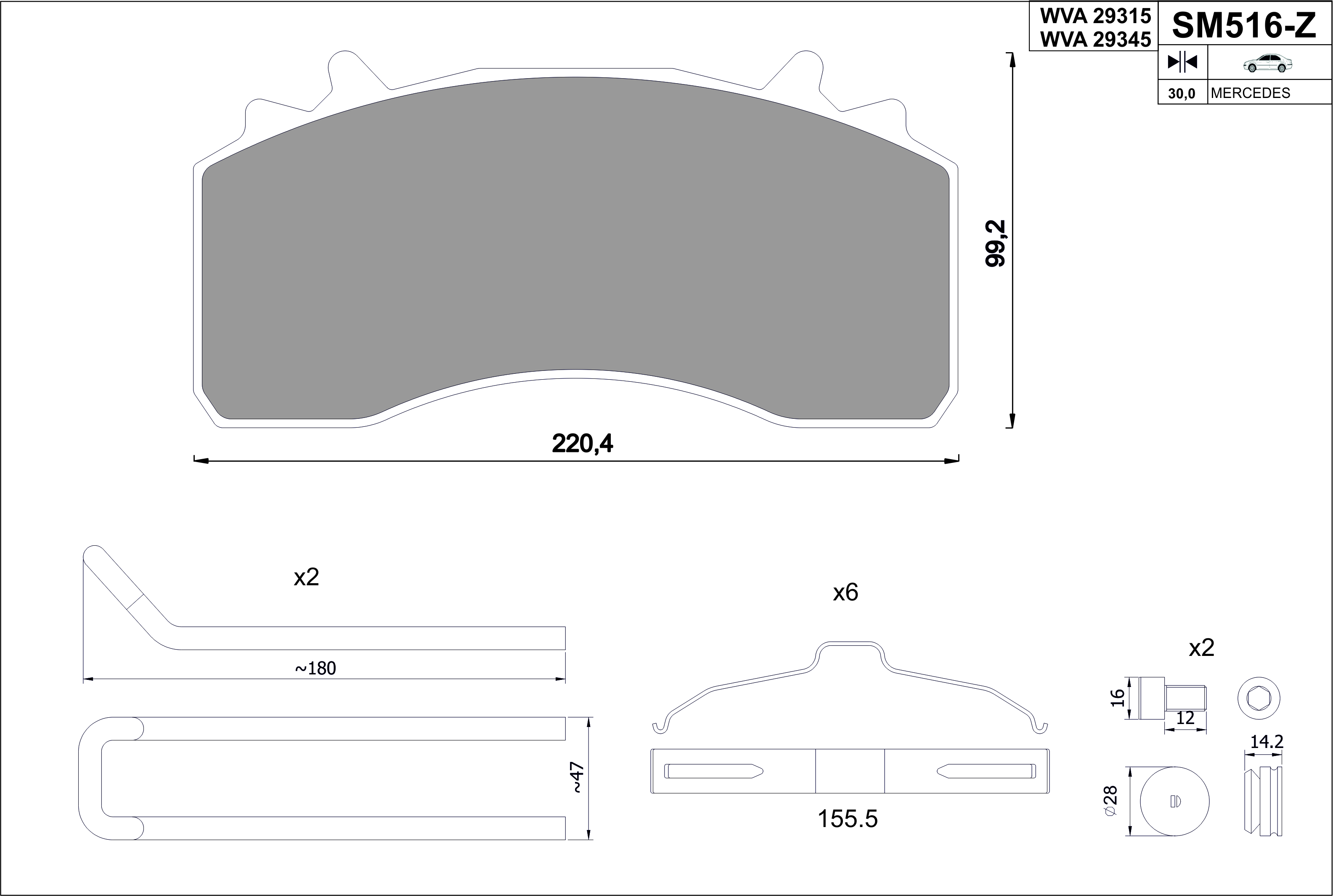    STEINHOF  220*99*30 Wabco MAXX-22